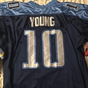 Reebok Navy and Sky Blue Titans Jersey